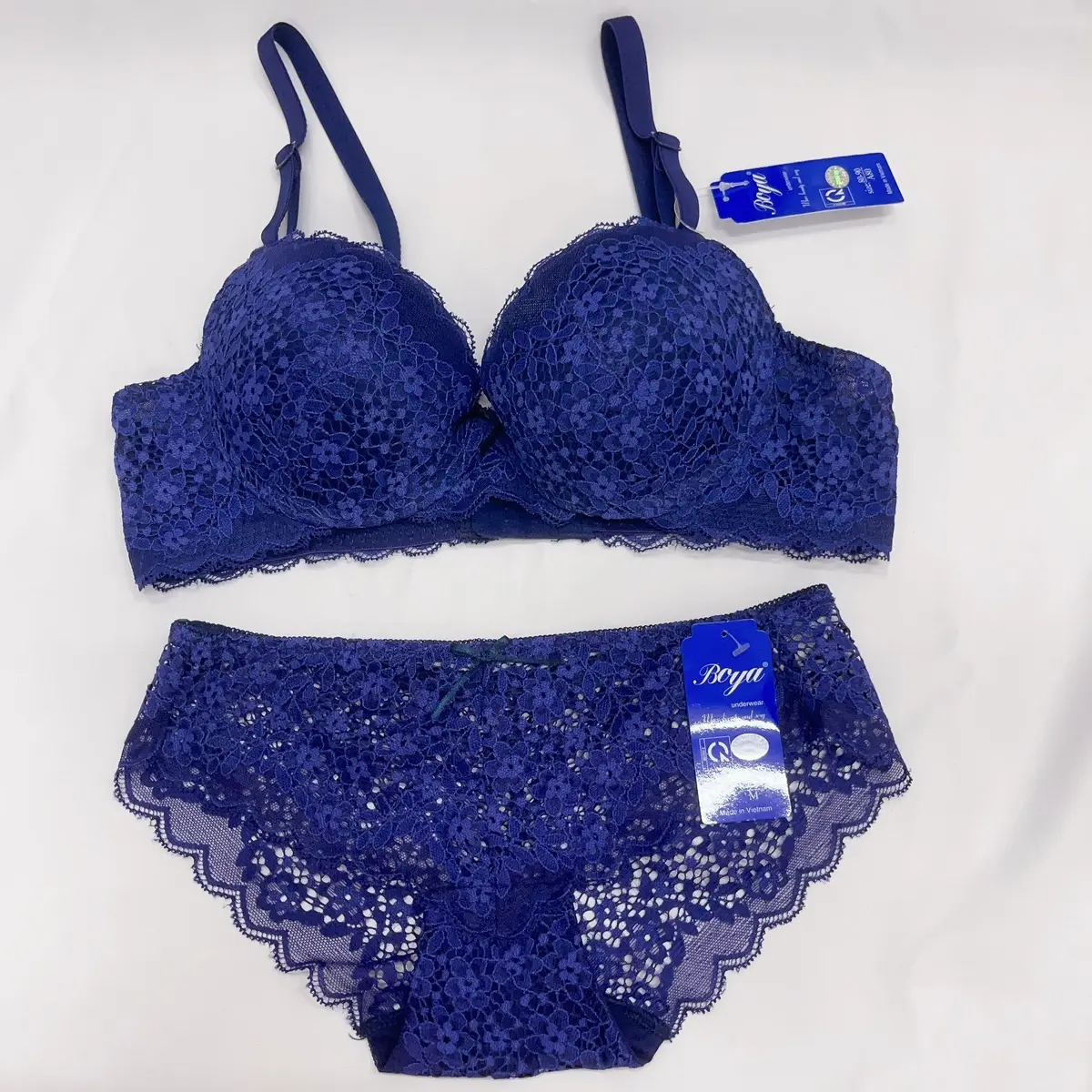 Set áo quần ren hoa mai CÓ GỌNG, 3 phân,11 màu, hàng VNXK Nhật.