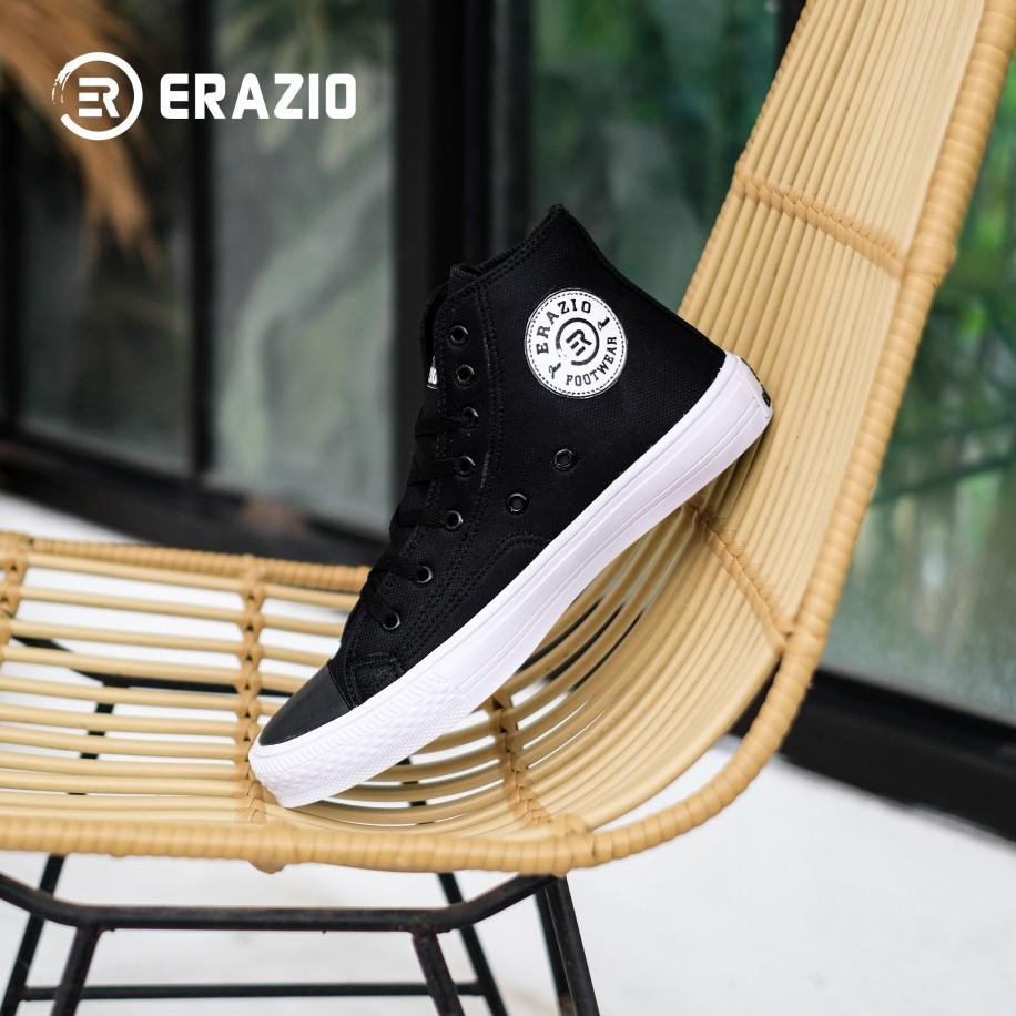Sepatu Sneakers Kanvas Cewek Cowok Original ERAZIO Basic Boot Petir / Sepatu Sekolah Ukuran 31-43 Casual Karet Shoes Hitam Pria Wanita Kerja Kasual