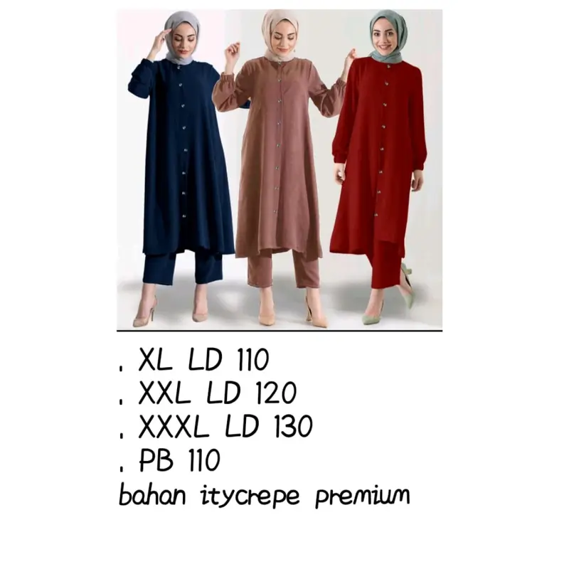 Setelan celana polos aira 1