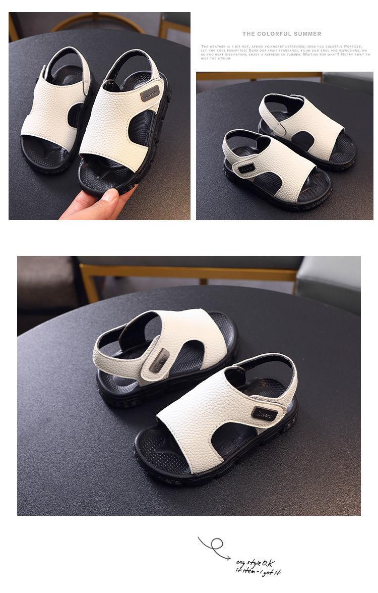 Product Introduction of 2025 Children's Sandals Boys Summer New Boys Children Anti-Kick Soft-Soled Baby Shoes Summer Beach Shoes 7
