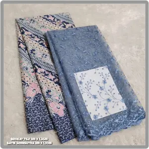 NYL MODE - Set/Paket Kain Bridesmaid Tile Payet & Batik Bahan Batik Bahan Brukat Couple