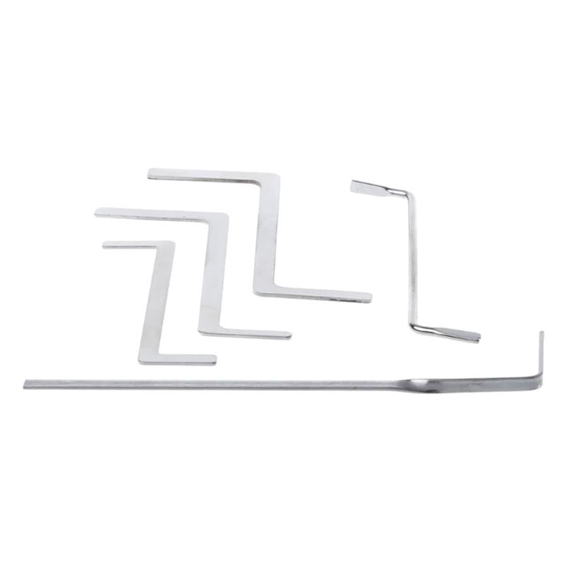Portable Locksmith Tools Double Row Tension Wrench Tool Removal Hooks 5 Pieces 0