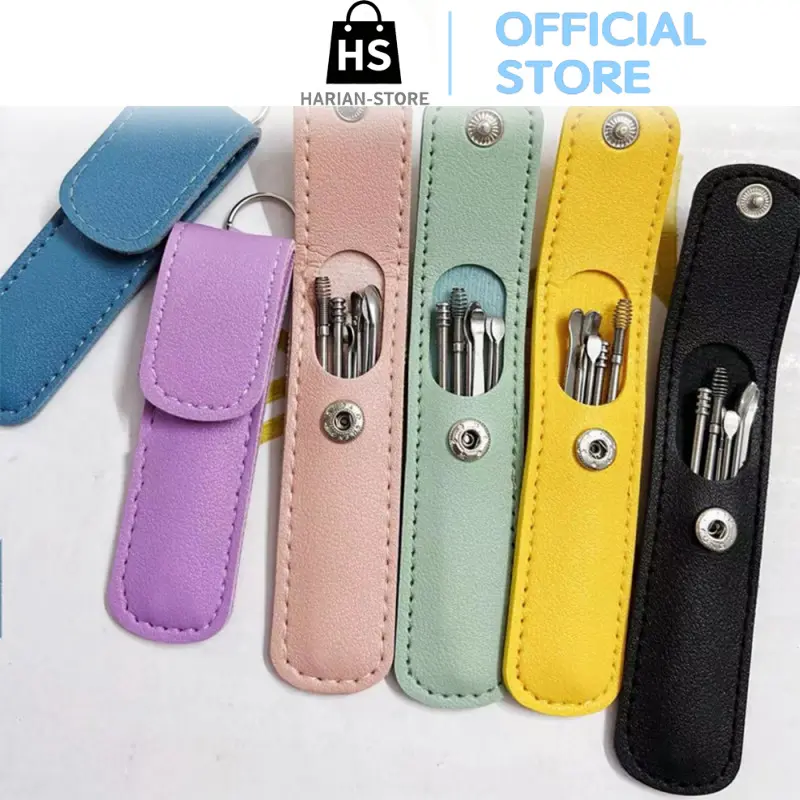 ( Harian-Store )Pembersih Telinga H518 6 in 1 Alat Korek Kuping Desain Ergonomis untuk Membersihkan Lilin Telinga dengan Efektif