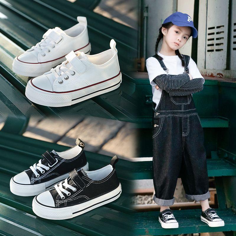 Giày Vải Canvas Giày Bata Cổ Cao Cổ Ngắn sz 26-37 Cho Bé Trai Bé Gái 3 Tuổi Đến 10 Tuổi