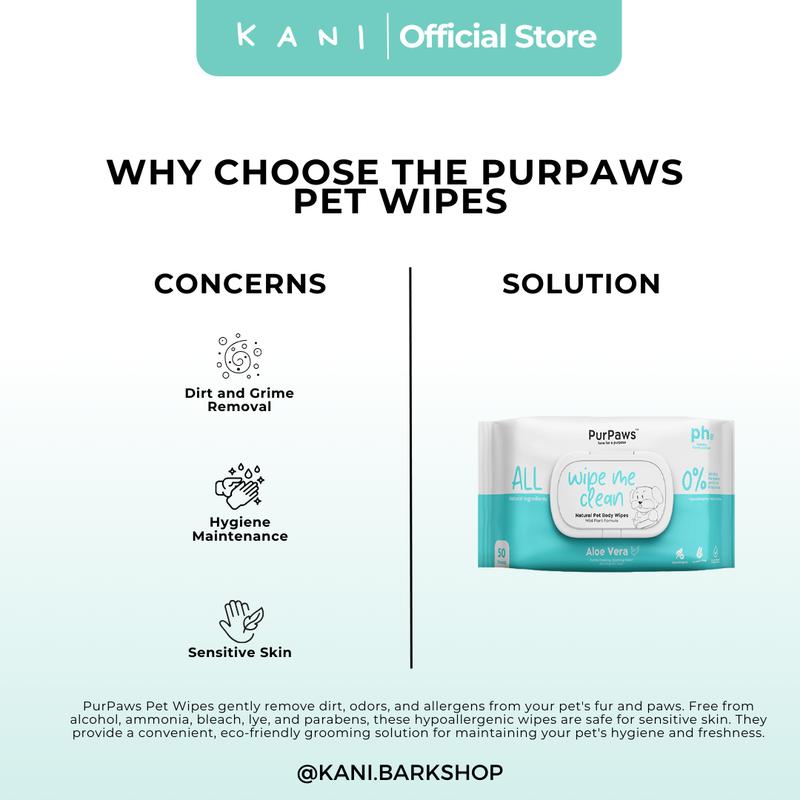 Product Introduction of PurPaws Natural Hypoallergenic Pet Wipes For Dogs & Cats With Added Amino Acids & Aloe Vera Extract 9
