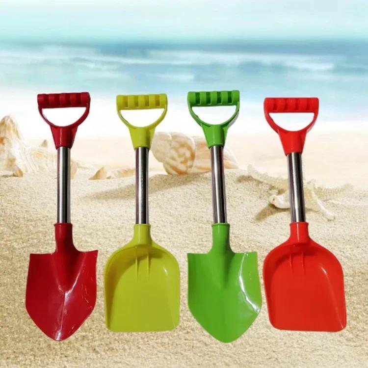 Product Introduction of 2Pcs/set Beach Shovel Toy Kids Outdoor Digging Sand Shovel Play Sand Tool with Stainless Steel Handle Summer Playing Shovel Toys 3
