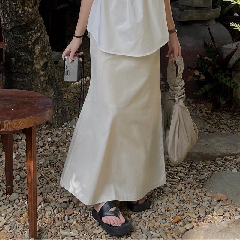 Dob - Chân váy nữ Thông thường linen dài Bim