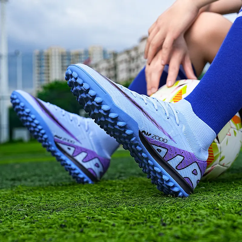 Giày Đá Bóng Cổ Cao Hàng Mới Về Xuyên Biên Giới, Chất Lượng Cao, Không Trơn Trượt, Thoáng Khí Và Có Thể Đeo Được, Thích Hợp Cho Tập Luyện Thi Đấu Chuyên Nghiệp, Nhẹ, Thoải Mái, Giày Bóng Đá 8