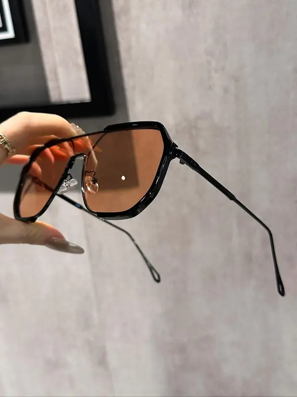 Unisex Vintage Metal Frame Sunglasses for Women, Trendy Casual Thin Sunglasses for Everyday Use, Modern Fashion Accessories for Outdoor Activities 2