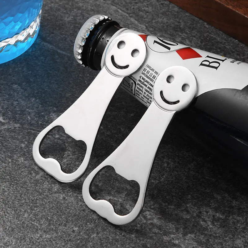 Stainless steel cartoon beer bottle opener beverage bottle opener flat simple bottle opener
