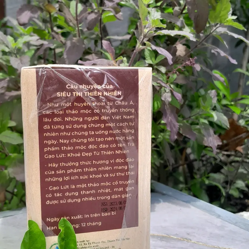 [hộp 450gr] Trà gạo lứt thảo mộc túi lọc Nature Tea Siêu Thị Thiên Nhiên Không đường Hữu cơ Tự nhiên 30 gói nhỏ túi lọc Nước Trà Chè 3