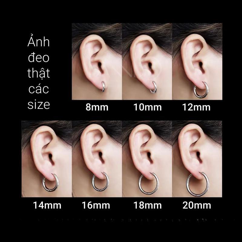 Bông Tai Tròn, Unisex, Phong Cách Cá Tính, Tròn Mịn, Thích Hợp Cho Nam Và Nữ, Phù Hợp Với Mọi Kích Cỡ, Thiết Kế Nữ Dandy 4