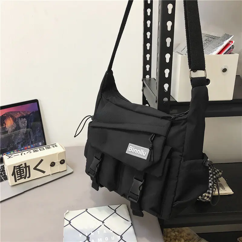 【COD】Tas travel untuk pria dan wanita/tas bahu/tas kanvas/unisex/tas kasual/tas fashion Korea berkapasitas besar/tas bahu impor/temperamen kasual/tas kasual pasangan/2 gaya untuk dipilih 7