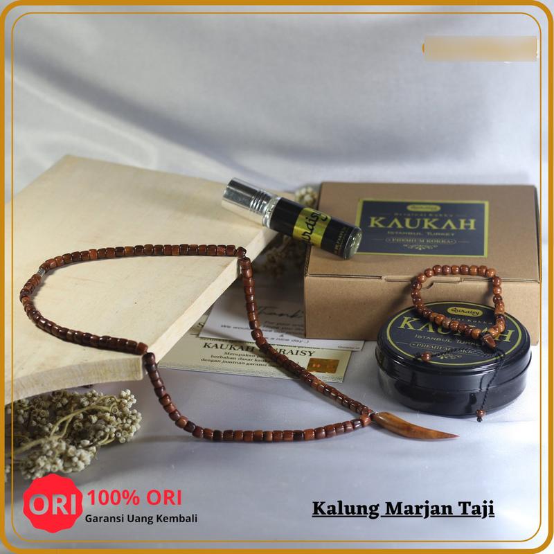 Kalung Kaukah Kaokah Liontin Bervariasi Kualitas Premium Kokka Koka Bulan Bintang Taring Taji Kujang Daun Keris Cowok Cewek Unisex Santri Dewasa Hitam Kayu 7