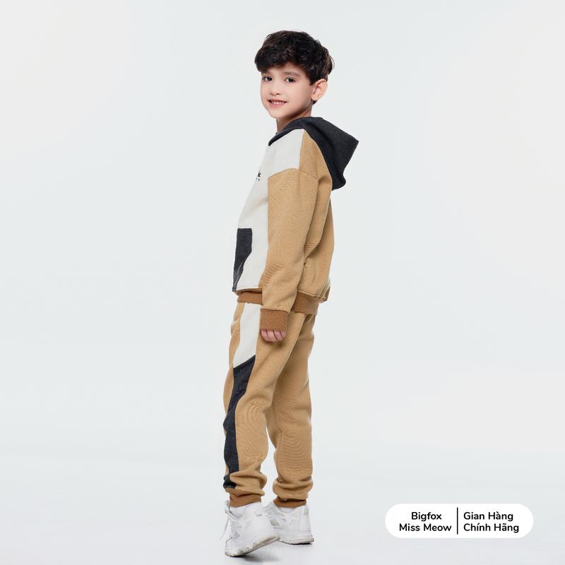 Bộ thu đông bé trai size đại BIGFOX MISS MEOW dài tay có mũ, vải nỉ bông ấm áp cho trẻ em cỡ 3,9,11 tuổi 20k 40kg 1992 3