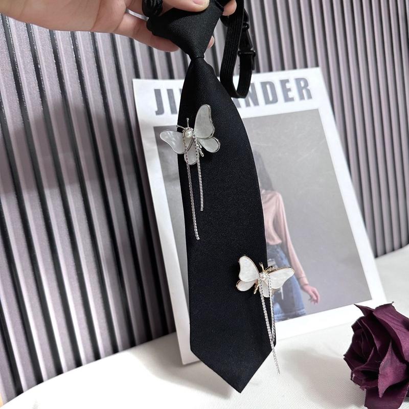 Broken Cocoon Butterfly Tie Female Butterfly Tassel Brooch Luxurious Style All-Matching Shirt Dress Neck Band Accessories New 8
