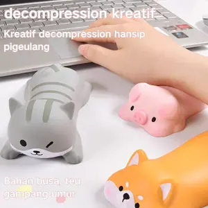 Mouse Pad Bantalan Pergelangan Tangan Mousepad Wrist Rest Hewan Lucu Alas mouse komputer wanita
