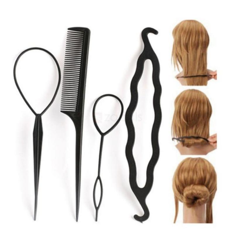 Set 4 dụng cụ tạo kiểu tóc Bộ 4 dụng cụ hỗ trợ tạo kiểu tóc nhanh chóng tiện ích 1