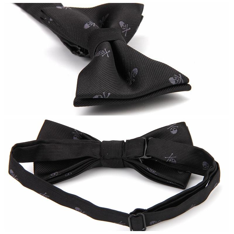 Product Introduction of Men's Korean-Style Skull Bow Tie Dress Banquet Halloween Bow 2