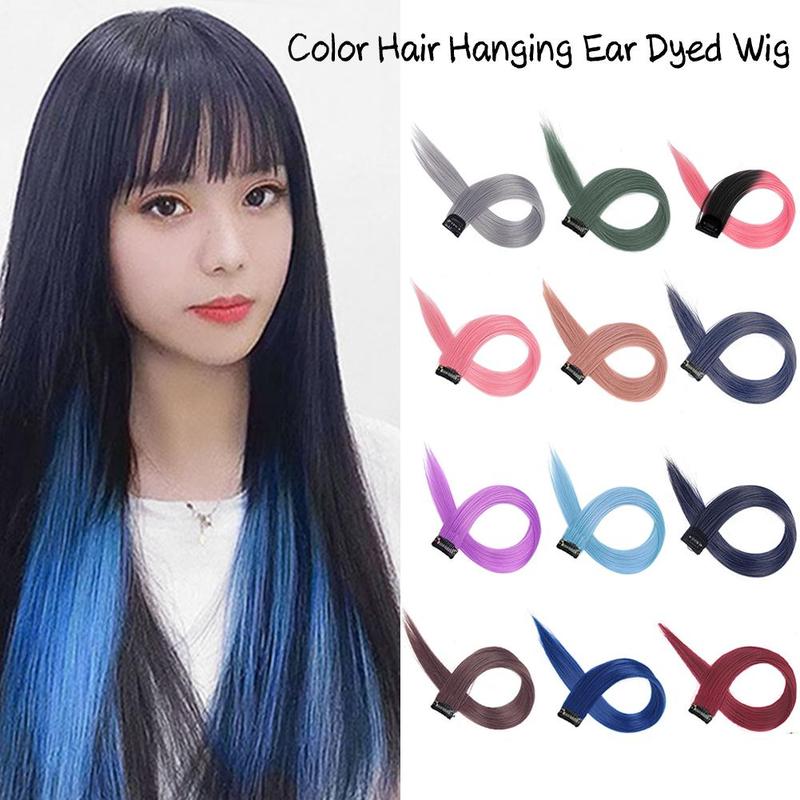 Mảnh Tóc Giả Màu, Thời Trang, Blackpink Cùng, Tóc Nối Tự Nhiên Và Vô Hình Tóc Thẳng Dài, Kẹp, X5I7 2