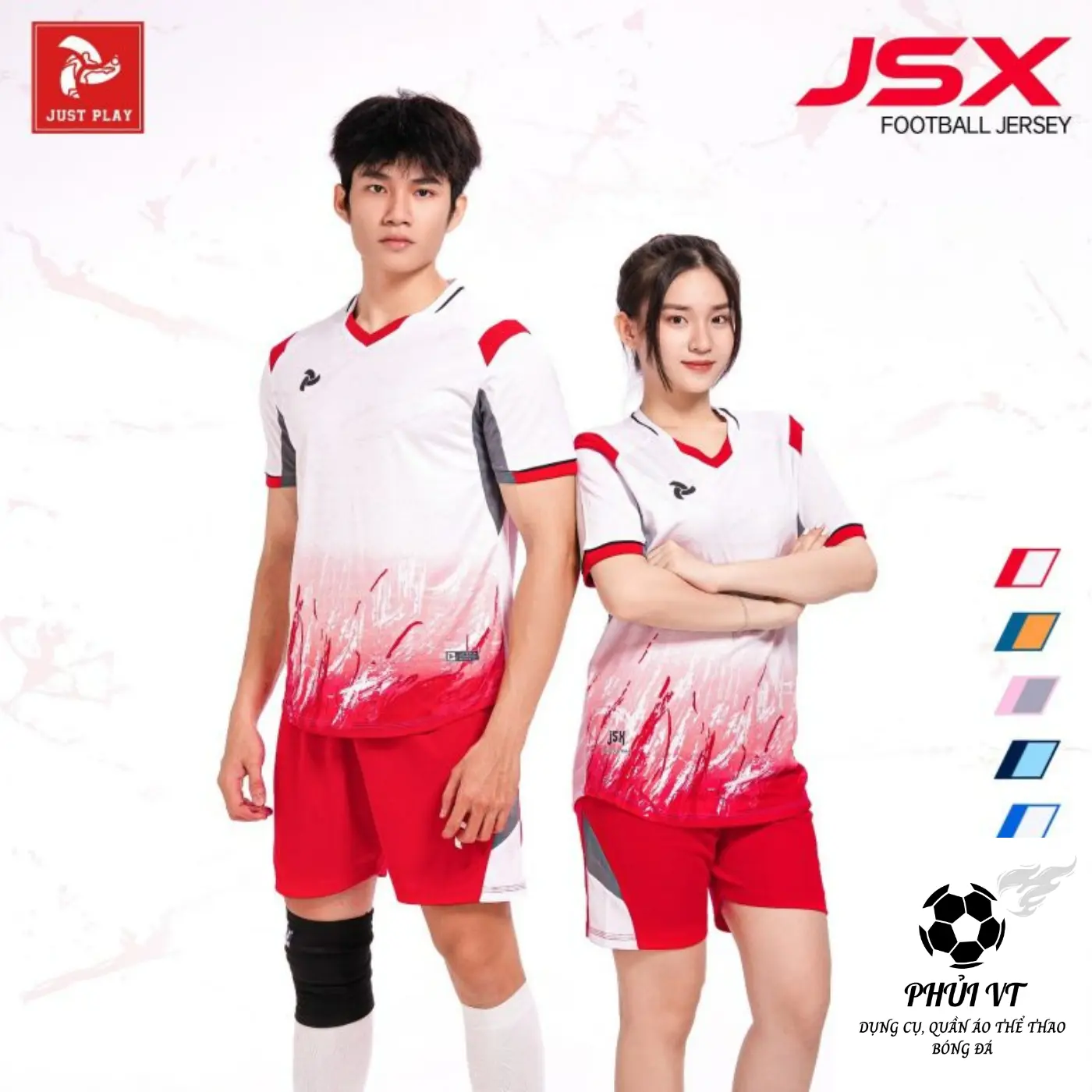 Đồ Đá Banh, Áo Bóng Đá Chính Hãng Không Logo JP JSX - Vải Thun CSM Cao Cấp, Thấm Hút Mồ Hôi Tốt, Thoát Nhiệt Nhanh, Co Dãn Tuyệt Đối( Nhận In Từ 1 Bộ) Trang Phục aobong dadep