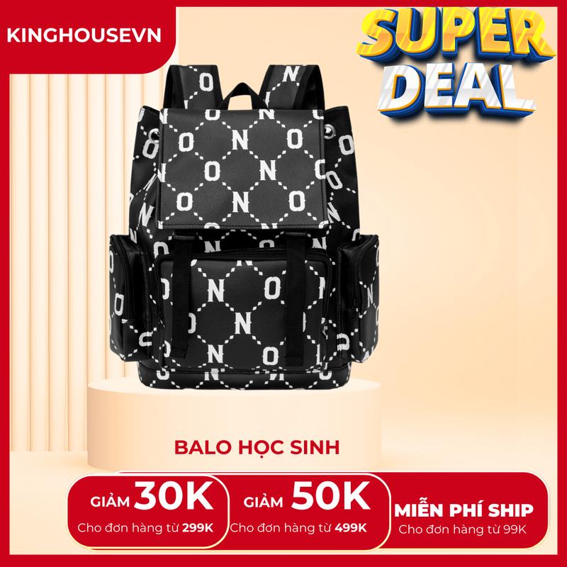 Balo Packback Unisex ON Màu Đen - Balo Đi Học - Đi Chơi - Mẫu 2 Màu Đen Backpack Đeo Vai
