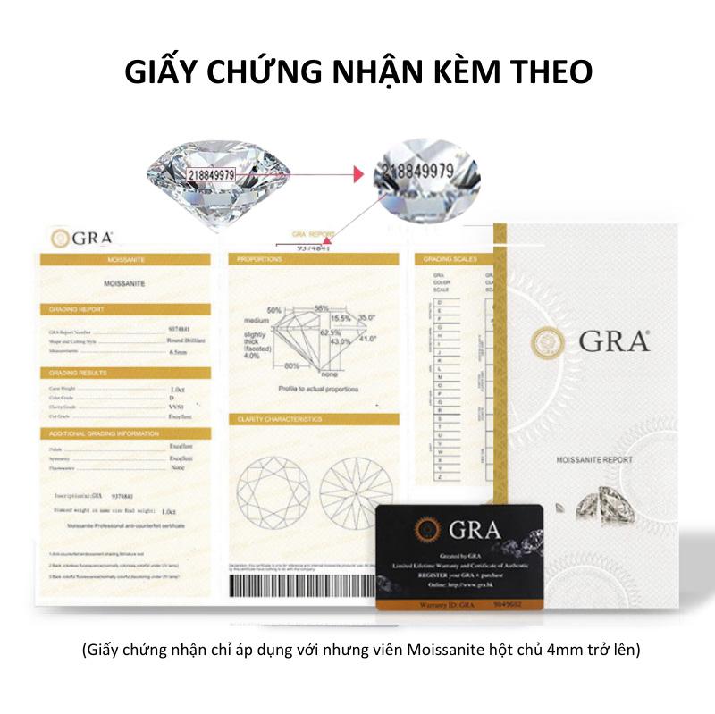 Product Introduction of [CHỨNG NHẬN GRA] Bộ Trang Sức Kim Cương MOISSANITE Bạc 925 Cỏ 4 Lá, Bộ Quà Tặng Hanada 1729 1881 1882 10