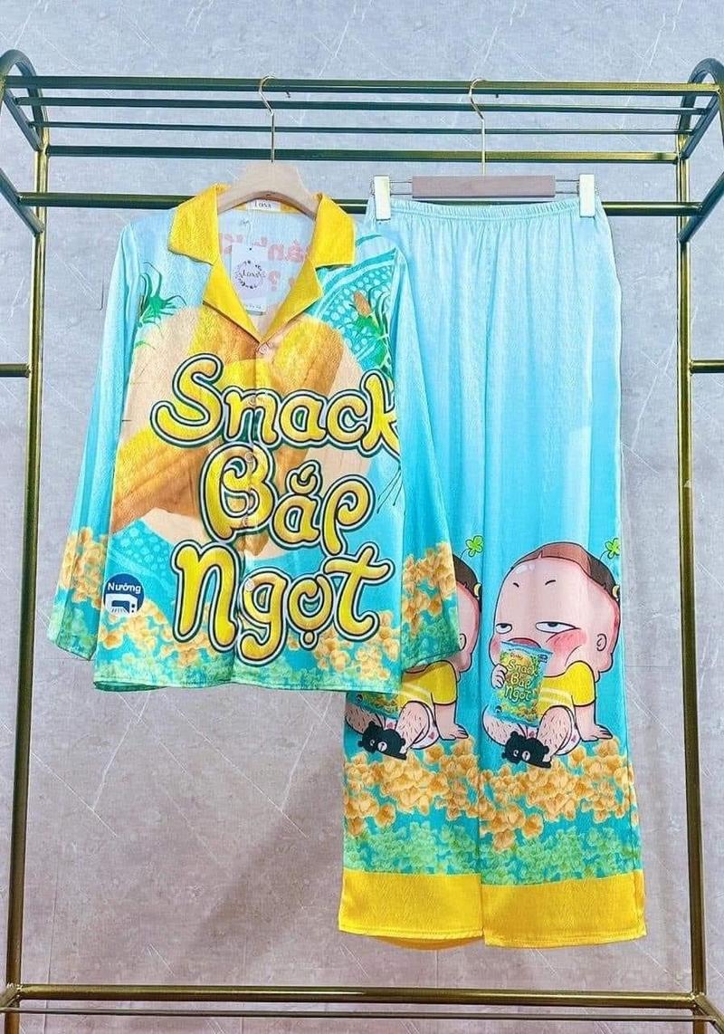 Product Introduction of Bo tay dài quần dài Lụa xước Nữ Women 7
