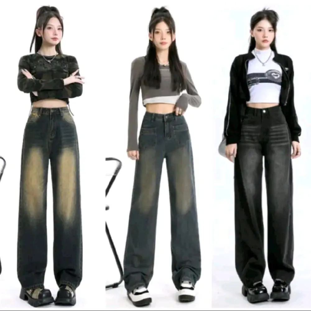 Quần Jean nữ ống suông dáng dài cạp cao màu Basic hot trend 2025 - QCJ 01