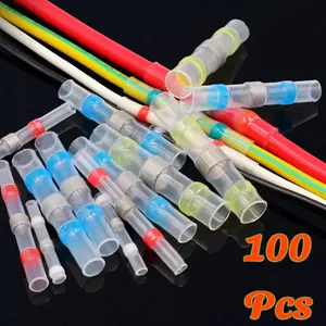 50/100Pcs Terminal Kawat Pemeliharaan Mobil Tahan Air & Panas 100Pcs Bahan Paduan Plastik + Tin Rentang Suhu -55°C hingga 125°C Mudah Digunakan Tanpa Solder