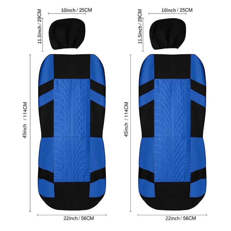 Universal Car Seat Protective Cover for 2 Front Seats, 2 Sets Breathable Car Seat Cover, Comfortable Car Seat Protector, Car Interior Accessory 2