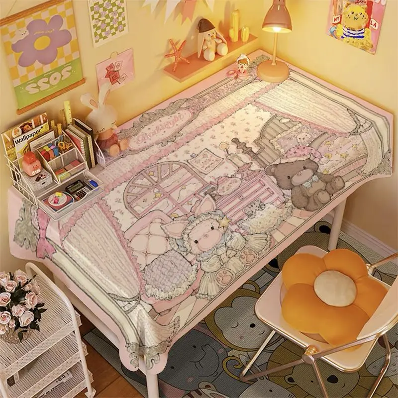 Khăn trải bàn hình trái tim Lolita Chính Hãng Dễ Thương và nữ tính, Thích hợp cho ký túc xá, Bàn trang điểm, Bàn trang điểm, Đồ Trang Trí phòng ngủ, Vải năm 2025, Nhận xét tích cực 5065 1