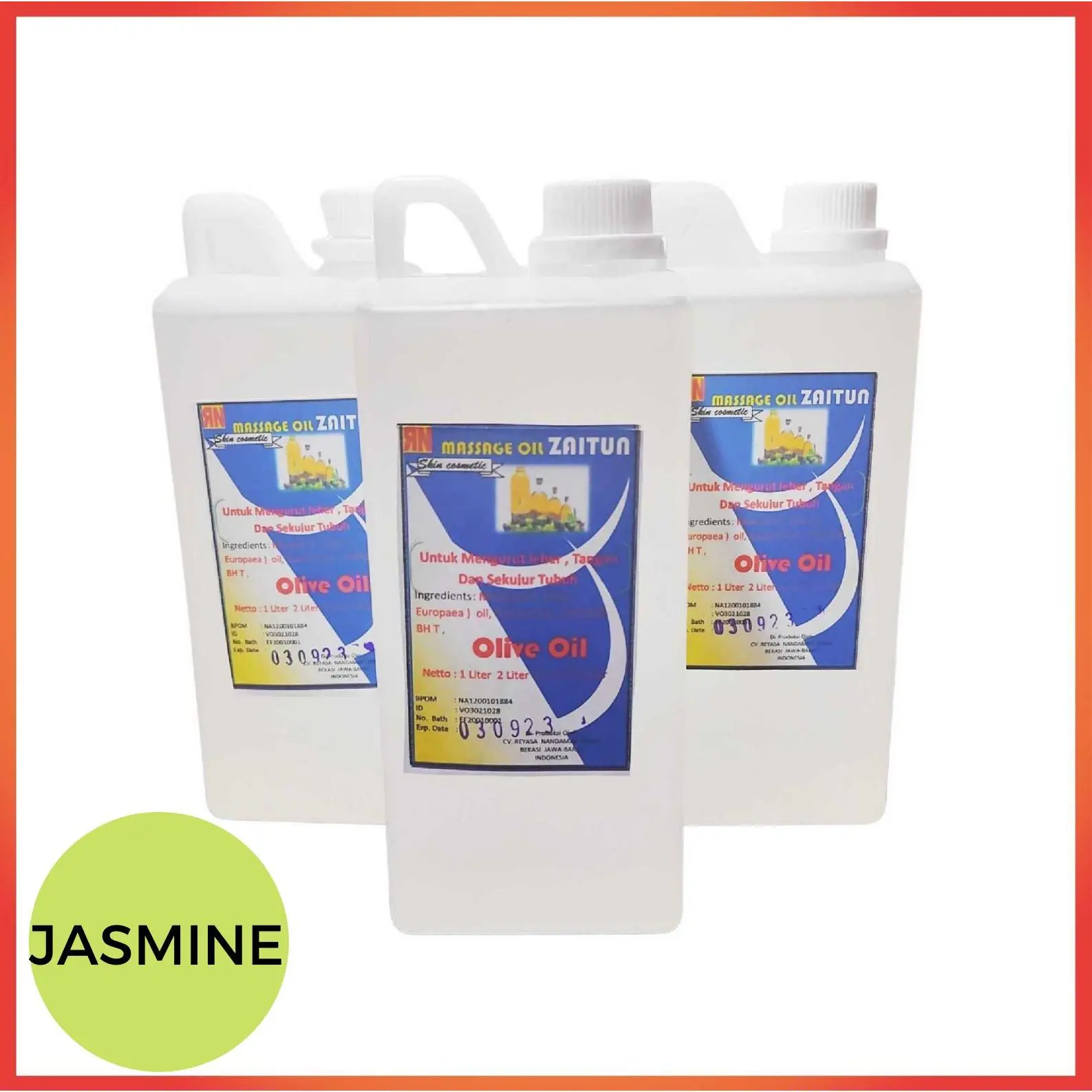 MINYAK ZAITUN / RN ZAITUN JASMINE PUTIH / SPA OIL / MINYAK ZAITUN 1 LITER / MASSAGE OIL / MINYAK ZAITUN VANILA / ZAITUN MASSAGE OIL