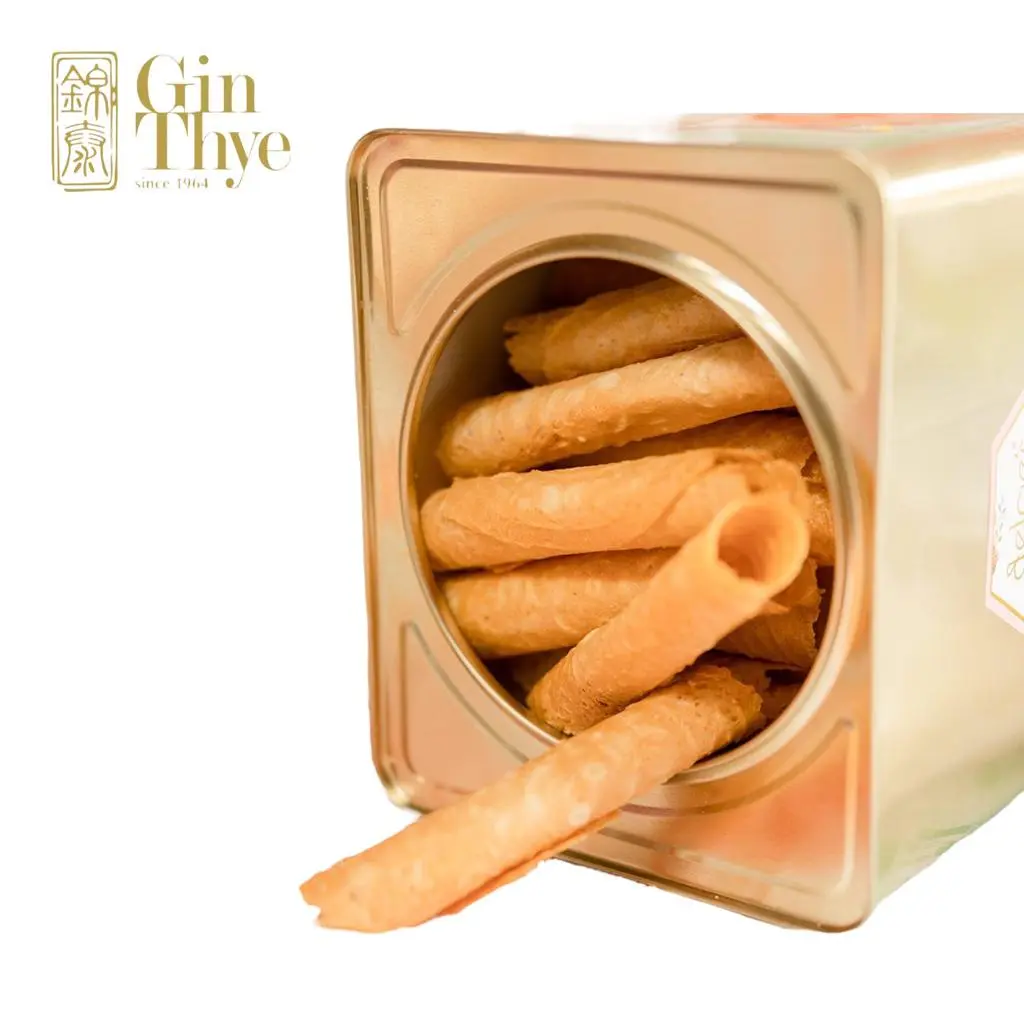 [Gin Thye] Premium Egg Roll (Gold / Red Metal Tin) 600g | CNY Goodies