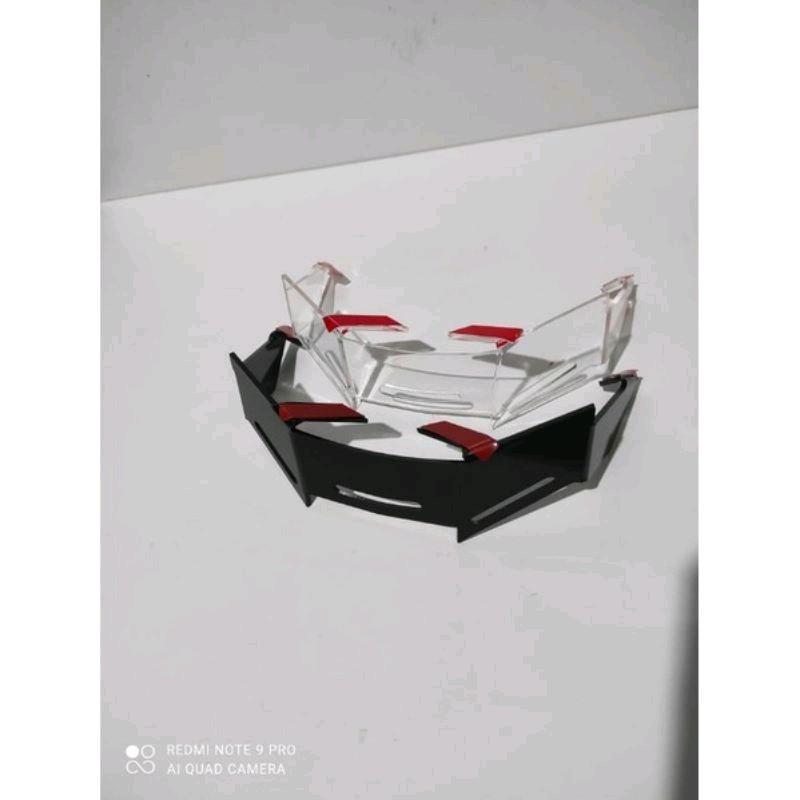 kaca helm INK Cl Max paket lengkap(visor+tear off post+talang air+stiker+baut iridium 7