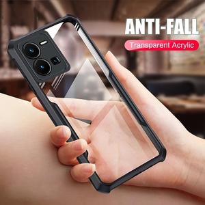 Airbag Shockproof Protective Case Vivo Y35 Y22 Y22S Y16 Y02S Y77 Y75 Y55 Y33S Y33T Y21 Y21A Y21S Y21E Y21T Y21G 4G 5G Casing Transparent Bumper Phone Cover
