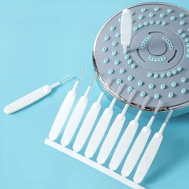 10 Shower Head Cleaning Brushes, White Multi-Functional Shower Head Gap Cleaning Brush, Suitable for Home and Bathroom Accessories wheel  brush window  squeegee