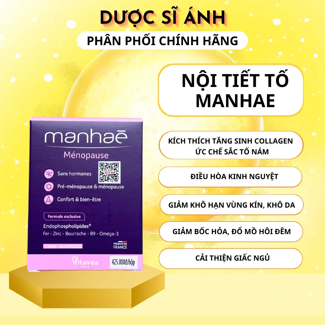 Viên uống Manhae Menopause bổ sung nội tiết tố của Pháp