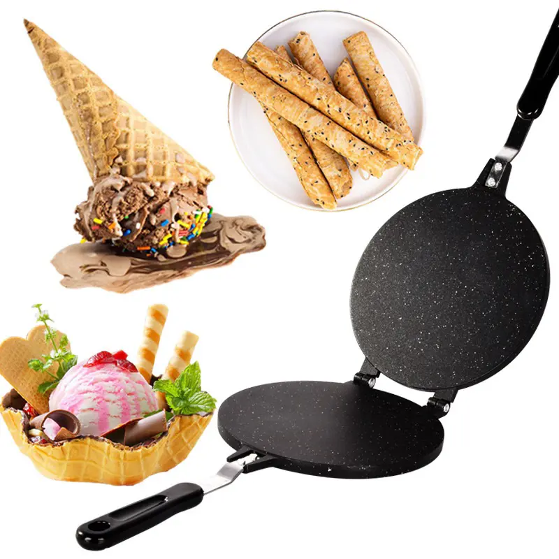 khuôn bánh kẹp cuốn 2 mặt trơn , khuôn ốc quế