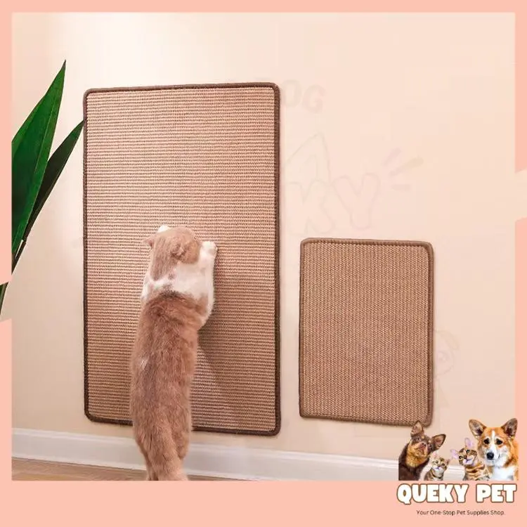 Pet Cats Sisal Scratcher Mat Cushion non-slip with (FREEBIE VELCRO TAPE)