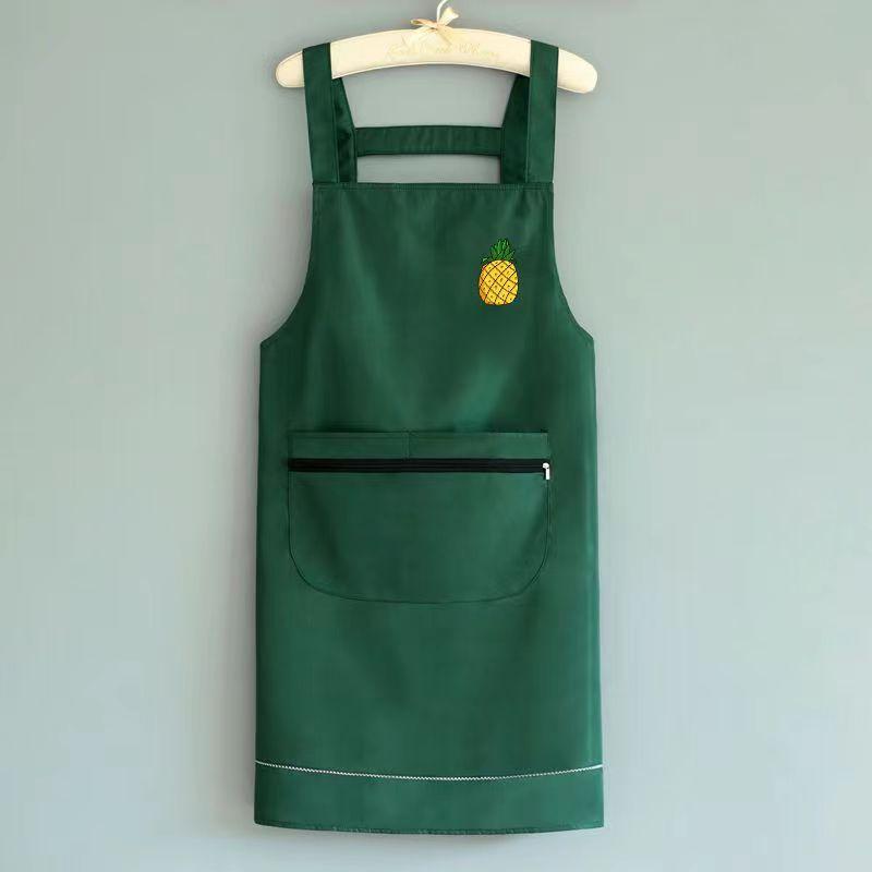 Product Introduction of Waterproof Oilproof Apron with Zipper Home Kitchen Apron Large Pocket Fashion Abrasion Resistant Workwear 8