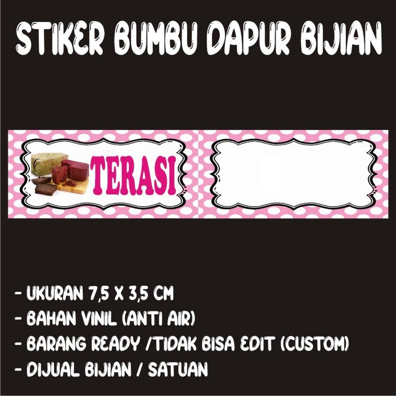 (KODE S13 ) STIKER BUMBU|LABEL BUMBU|STIKER BUMBU DAPUR|NAMA BUMBU|BUMBU DAPUR|BUMBU REMPAH|STIKER WATERPROOF|STIKER TAHAN AIR DAN MINYAK 7