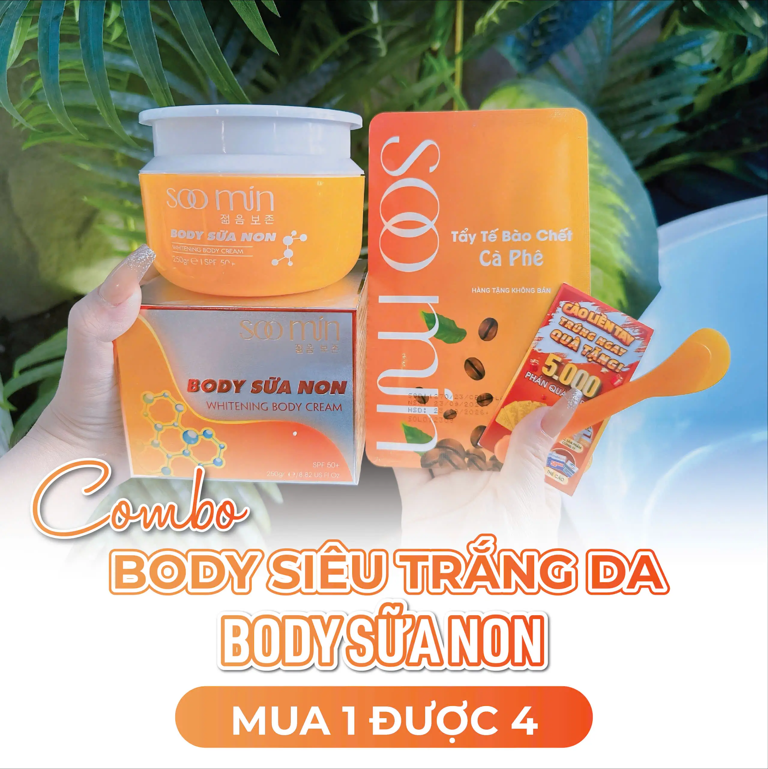 Kem Body Sữa Non Soo Min Han Quốc (Mua 1 Tặng 3) - Sản phẩm dưỡng thể cho nữ - Women Dưỡng Da Body Làm Đẹp Da