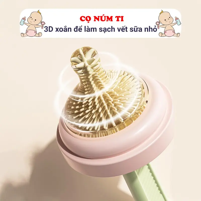Bộ Cọ Rửa Bình Sữa Cho Bé 7 Chi Tiết Đa Năng Tiện Lợi Mang Đi Du Lịch Baby-S – SSS054 6
