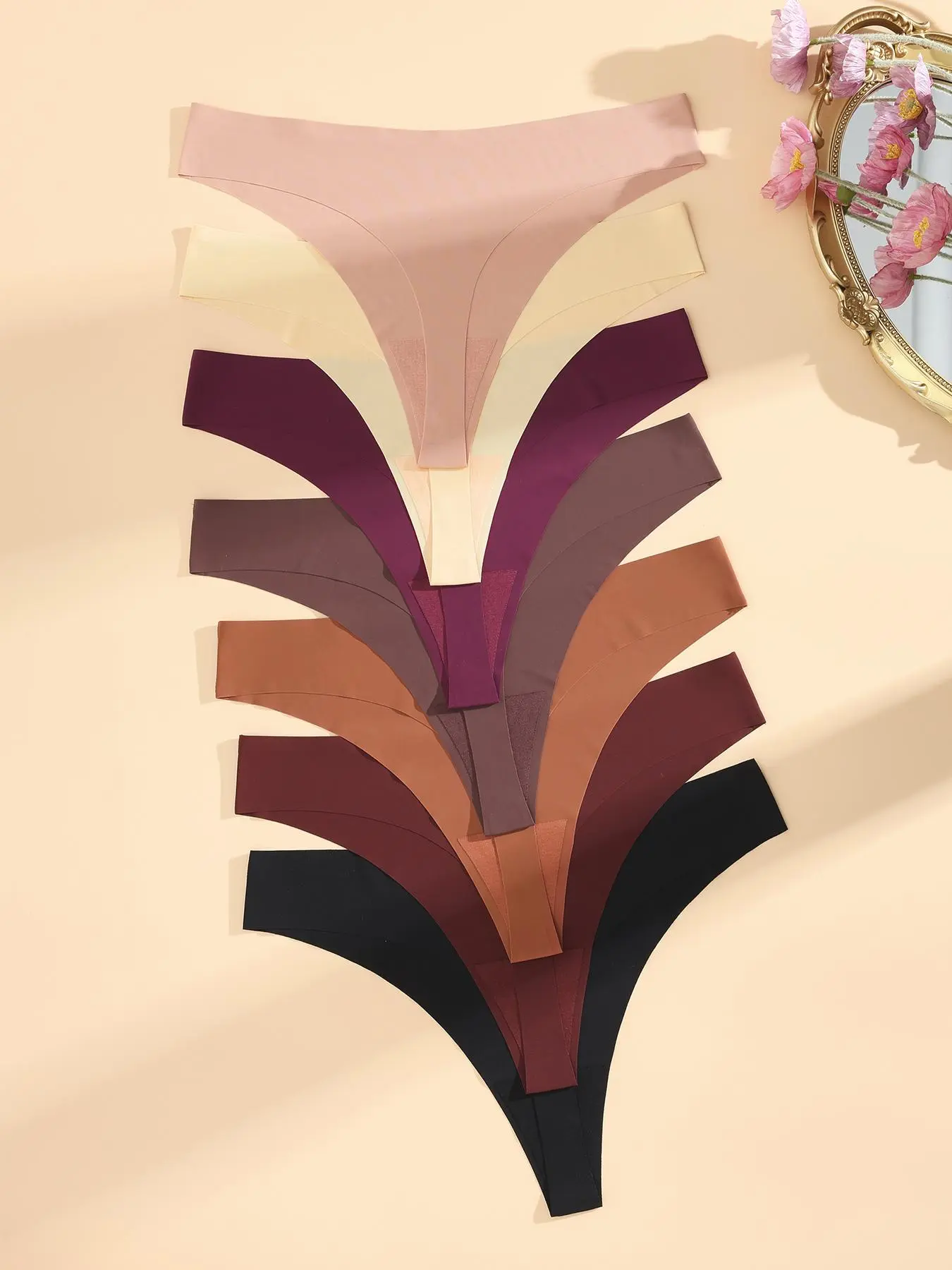 【Plus Size】 Solid Color Thong, Soft Comfy Breathable Panty for Daily Wear, Women's Underwear for All Seasons