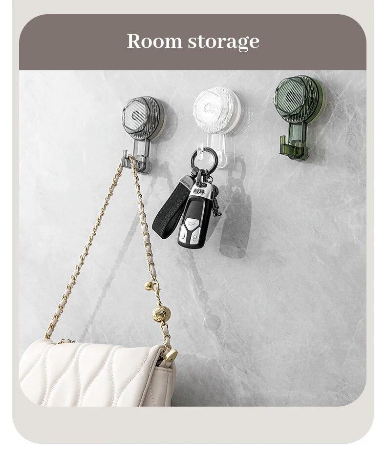 Product Introduction of 1pc Strong Suction Cup Hook with No Punching Hole Vacuum Adhesive on The Back of Bathroom Door No Trace Wall Adhesive Bathroom 32