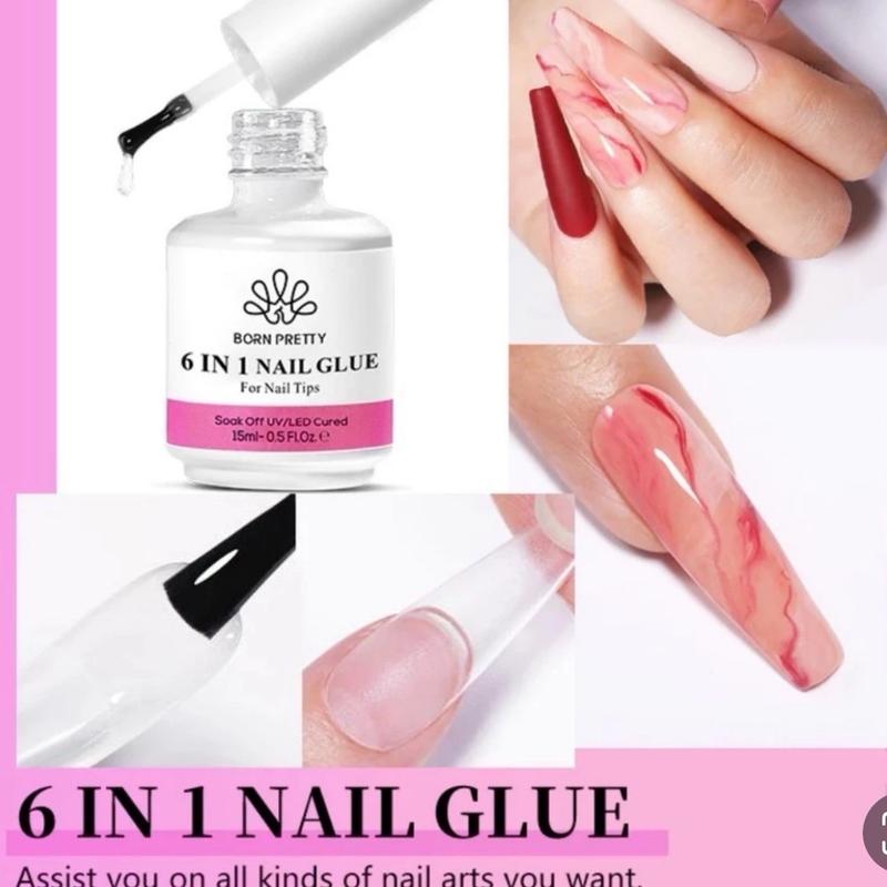 Glue gel 6in1 làm nail úp móng base đa năng cứng móng xịn xò Sơn Gel