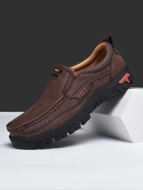 Men's Retro Low Top Slip on Sneakers, Casual Comfortable Soft Sole Non-slip Driving Shoes, Fashionable All-match Sneakers for Daily Wear 3