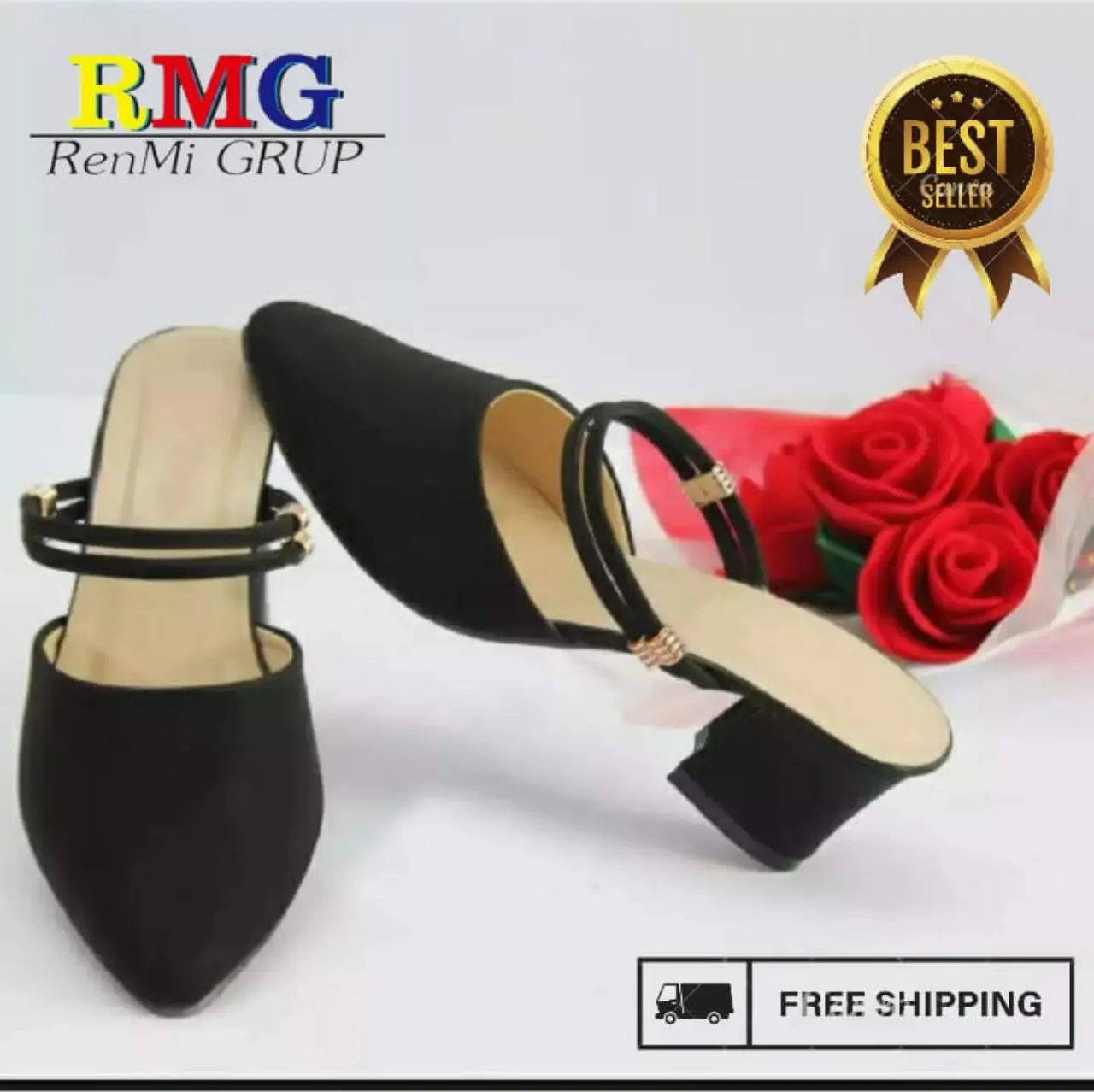 RMG3 sandal wanita bapau polos insole terbaru 2023 terlaris bisnis pesta fyp