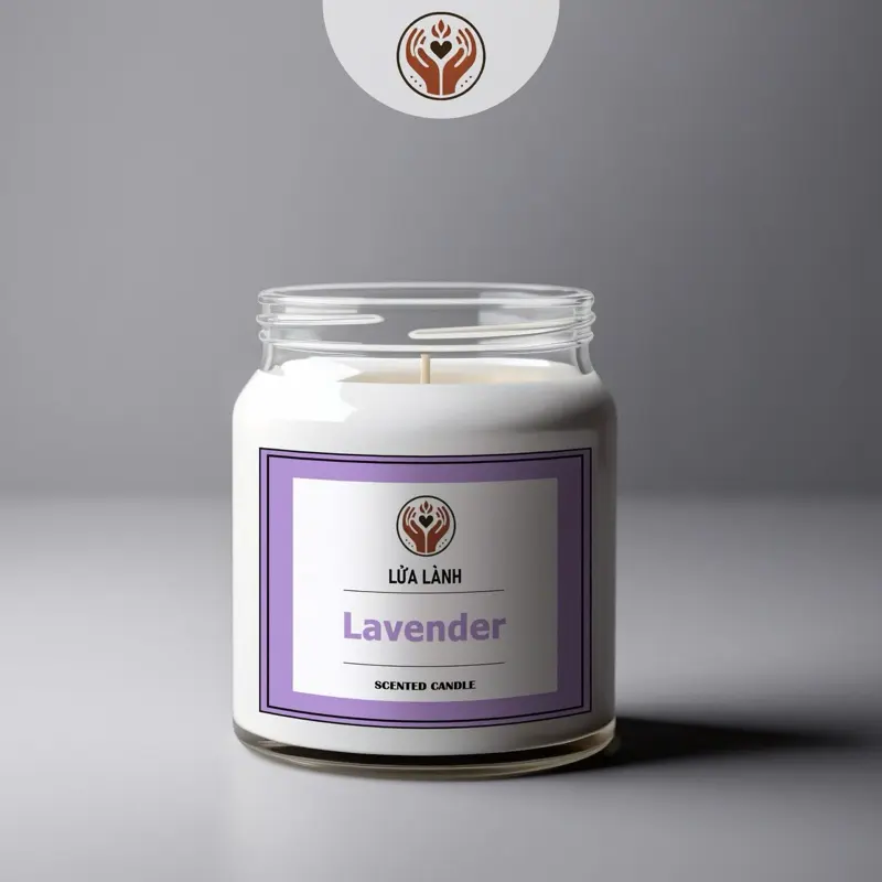 Nến Thơm Lửa Lành Candle Hương Lavande - Hương Thơm Nhẹ Nhàng Và Giảm Căng Thẳng